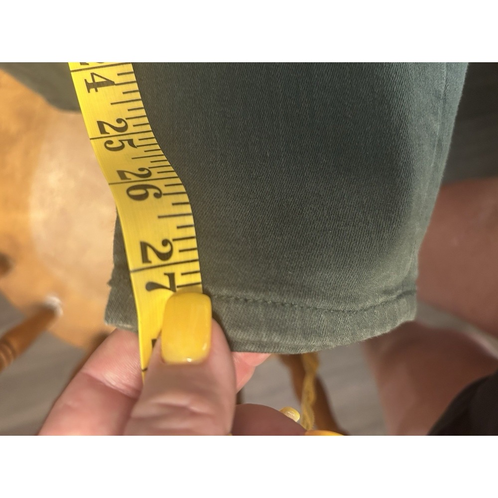 Ladies Pants by Etica Size 29 High Waist Olive Green Pockets - Picture 6 of 7